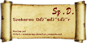 Szekeres Dömötör névjegykártya